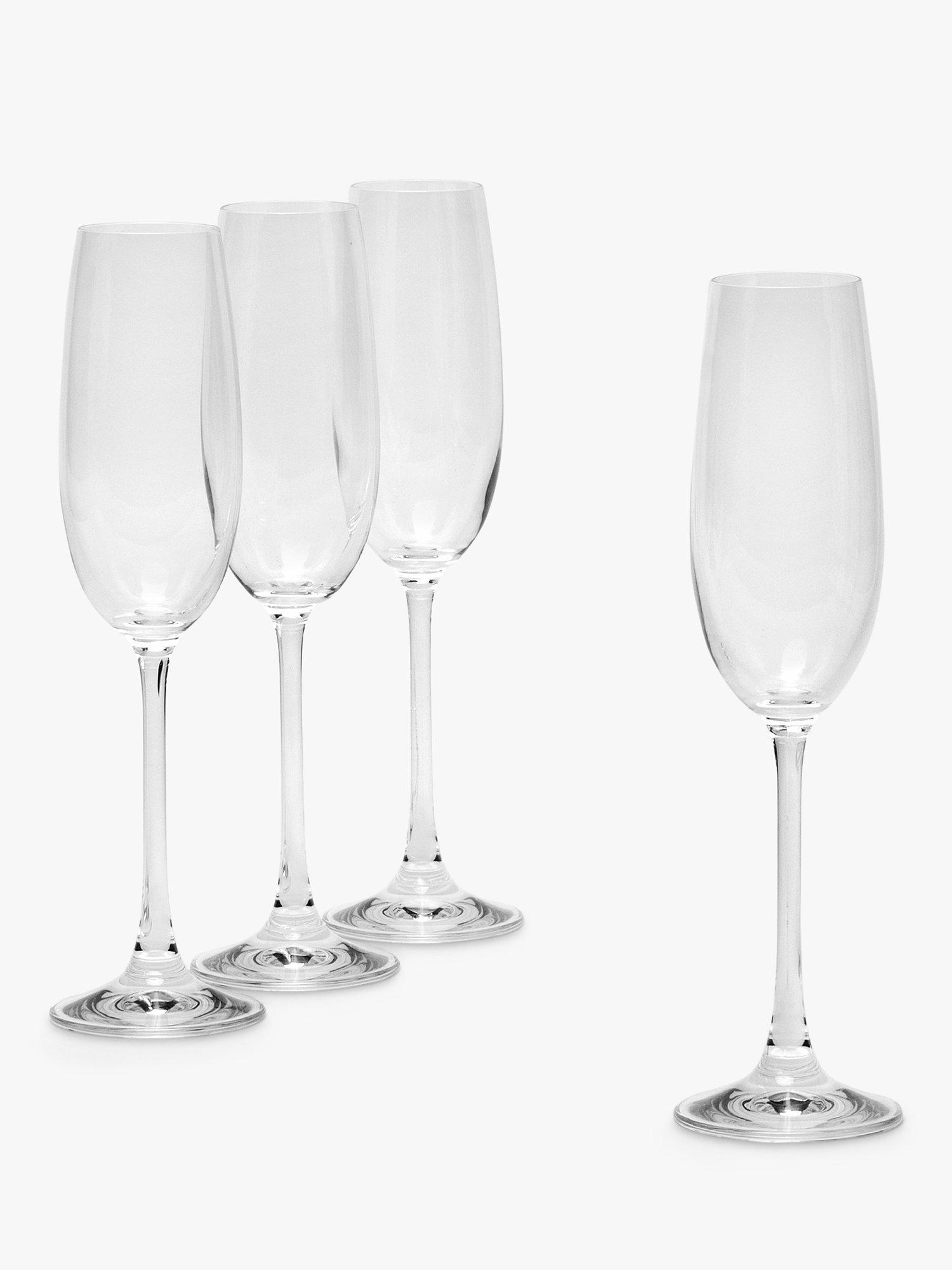 John Lewis ANYDAY Dine Champagne Flute, Set of 4, 180ml, Clear