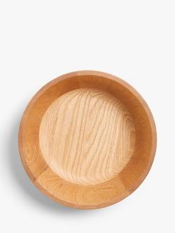 John Lewis Leckford Salad Bowl, 27.9cm, Oak Wood - view 2, Oak Wood