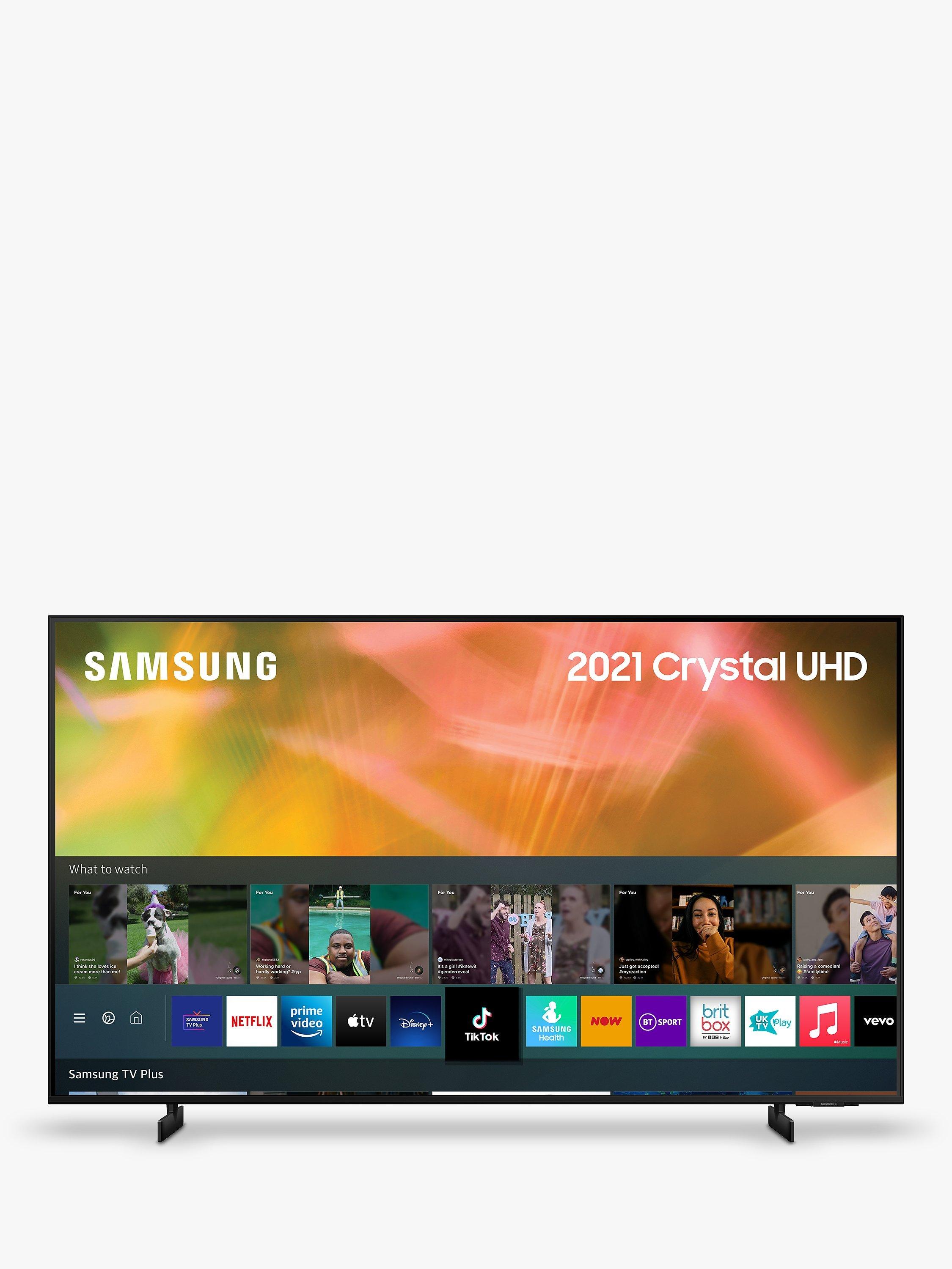 Samsung UE43AU8000 (2021) HDR 4K Ultra HD Smart TV, 43 inch with TVPlus, Black