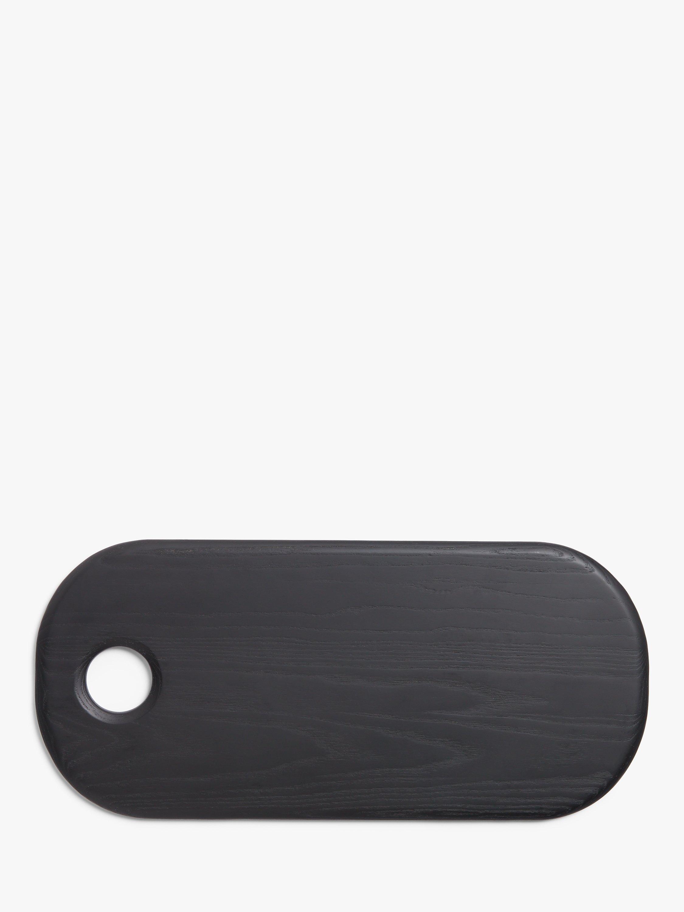 John Lewis Ash Wood Serve Board, 48cm, Black