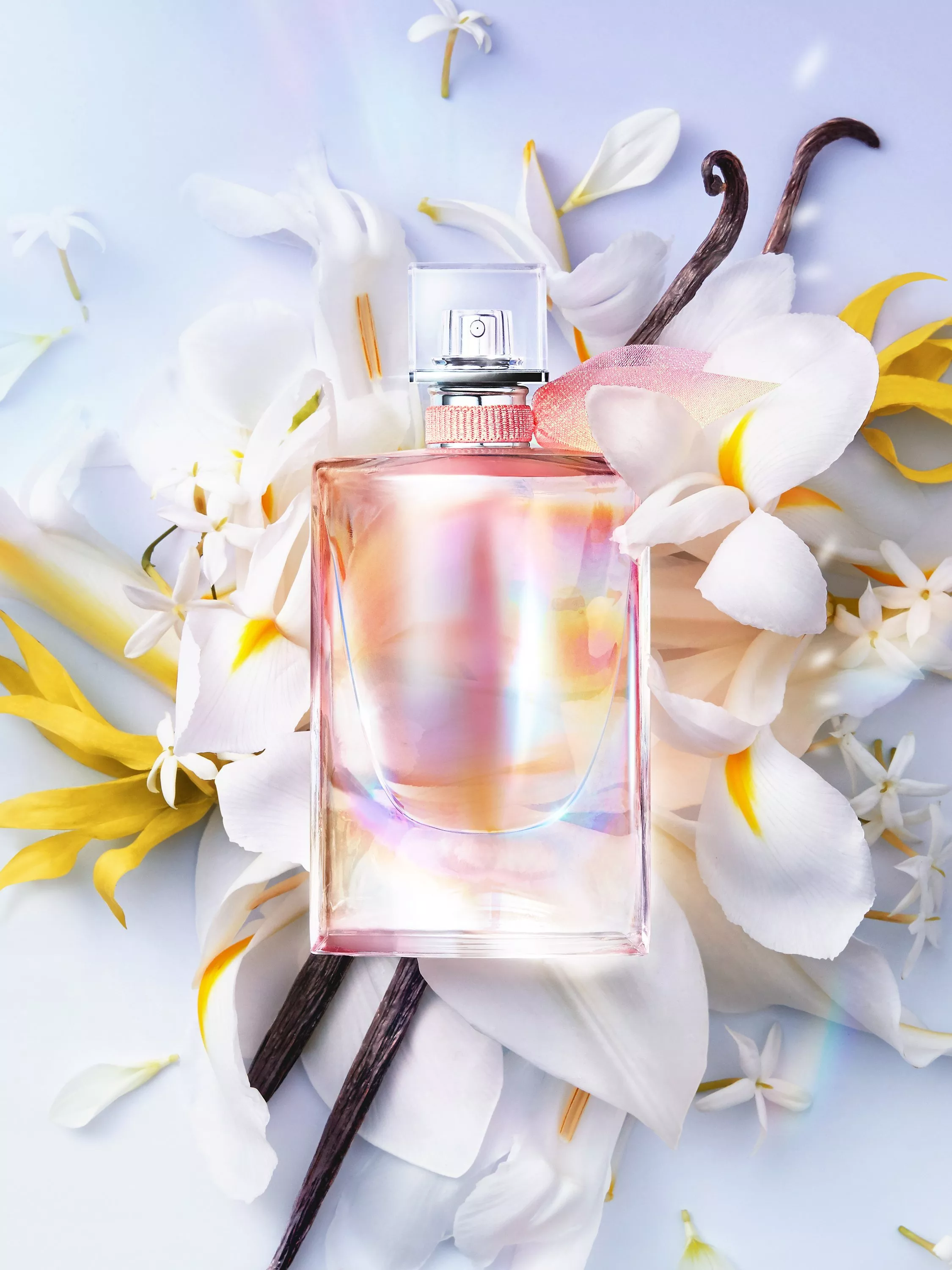 pink bottle of women's perfume