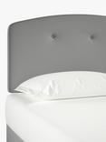 John Lewis Grace Strutted Upholstered Headboard, Small Double, Cotton Effect Grey