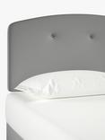 John Lewis Grace Strutted Upholstered Headboard, King Size, Cotton Effect Grey