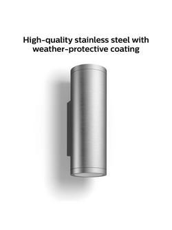 Philips Hue White and Colour Ambiance Appear LED Smart Outdoor Wall Light - view 2, Silver