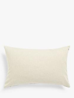 John Lewis Husk Velvet Cushion - view 2, Silver Grey