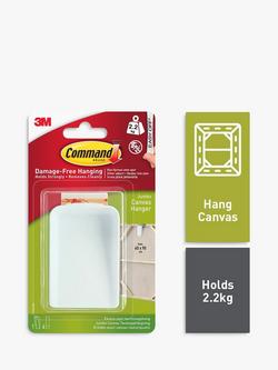 Command Damage-Free Removable Jumbo Canvas Picture Hanger, 2.2kg, White