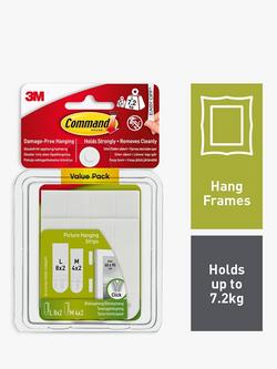 Command Damage-Free Removable Medium & Large Picture Hanging Strips, 6 Pictures, White