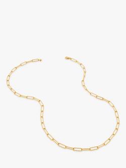 Monica Vinader Alta Textured Chain Necklace, Gold Gold