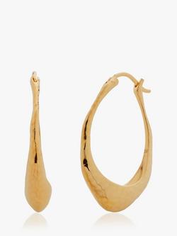 Monica Vinader Deia Slim Hoop Earrings, Gold, Gold