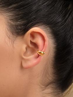Monica Vinader Deia Single Ear Cuff, Gold - view 2, Gold