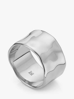 Monica Vinader Siren Muse Wide Ring, Silver, Silver