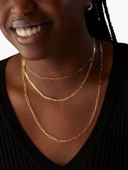 Monica Vinader Deia Huggie Hoop Earrings - view 2, Gold