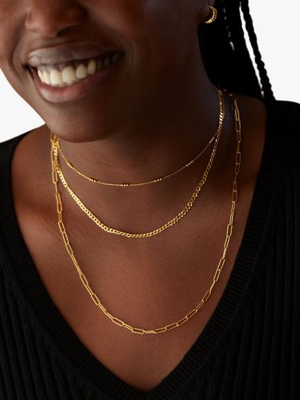Monica Vinader Deia Huggie Hoop Earrings - view 2, Gold