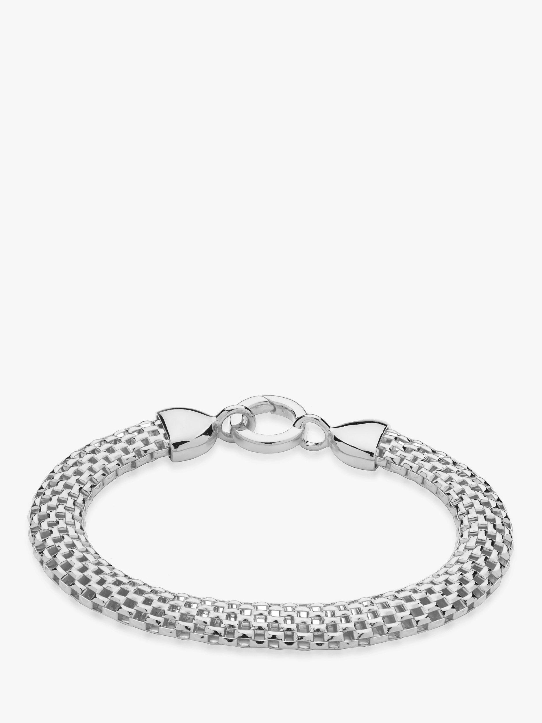 Monica Vinader Textured Chunky Chain Bracelet, Silver