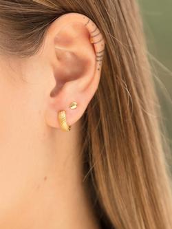 Monica Vinader Nura Stud Earrings - view 2, Gold