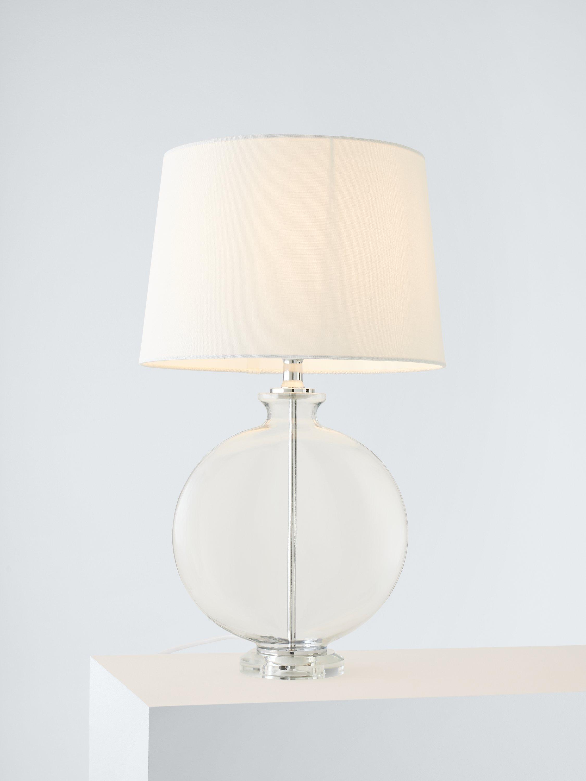 Bay Lighting Maddie Glass Table Lamp, Nickel