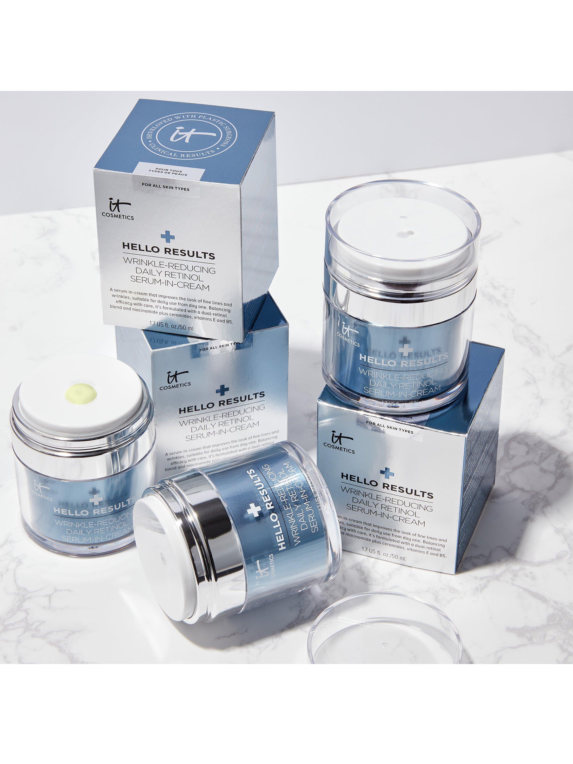 Product image 4 of 6, which shows IT Cosmetics Hello Results Wrinkle-Reducing Daily Retinol Serum-in-Cream, 50ml