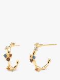 PDPAOLA Cubic Zirconia Hoop Earrings, Gold/Multi