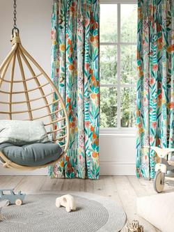 Harlequin Hide And Seek Furnishing Fabric - view 2, Poppy/Marine/Ochre