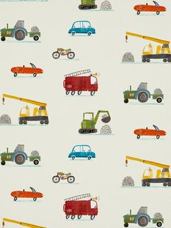 Harlequin Just Keep Trucking Furnishing Fabric, Tomato/Marine/Gecko