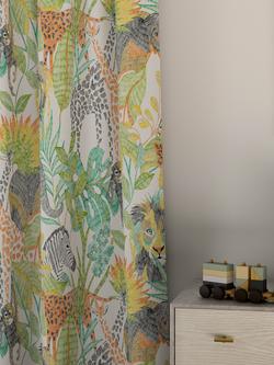 Harlequin Into The Wild Furnishing Fabric - view 2, Mandarin/Gecko