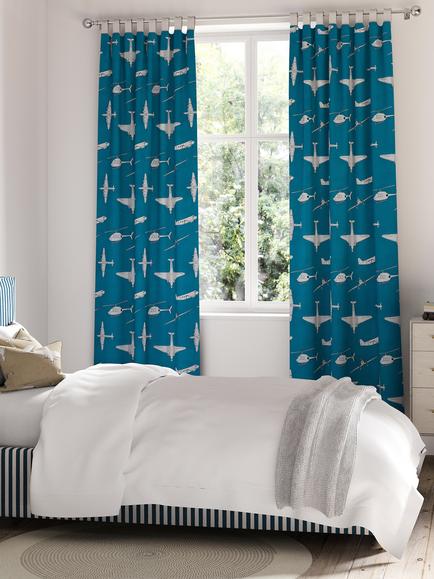 Harlequin Chocks Away Furnishing Fabric - view 2, Royal Blue
