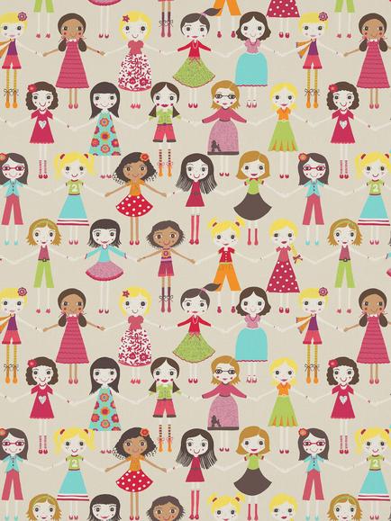 Harlequin Best of Friends Furnishing Fabric, Neutral/Multi