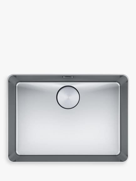 Franke Mythos Single Bowl Inset Kitchen Sink, Stainless Steel, Stainless Steel