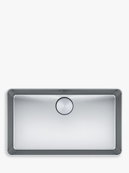 Franke Mythos Single Bowl Inset Kitchen Sink, Stainless Steel, Stainless Steel