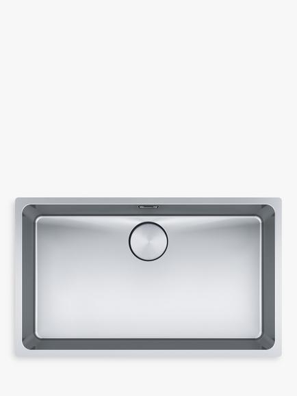 Franke Mythos Single Bowl Undermount Kitchen Sink, Stainless Steel, Stainless Steel