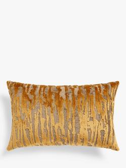 John Lewis Husk Velvet Cushion, Bronze