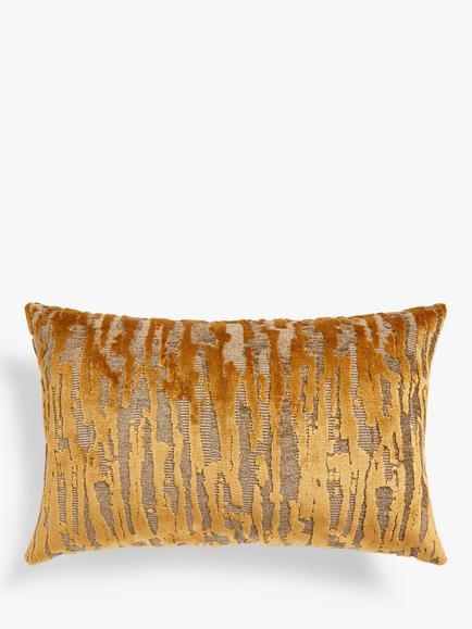 John Lewis Husk Velvet Cushion, Bronze