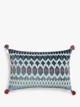 John Lewis Kuva Cushion, Blue Stone