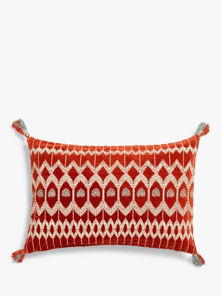 John Lewis Kuva Cushion, Red Brick