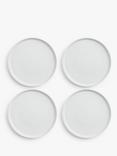 John Lewis Dine Porcelain Flat Dinner Plate, Set of 4, 26.5cm, White