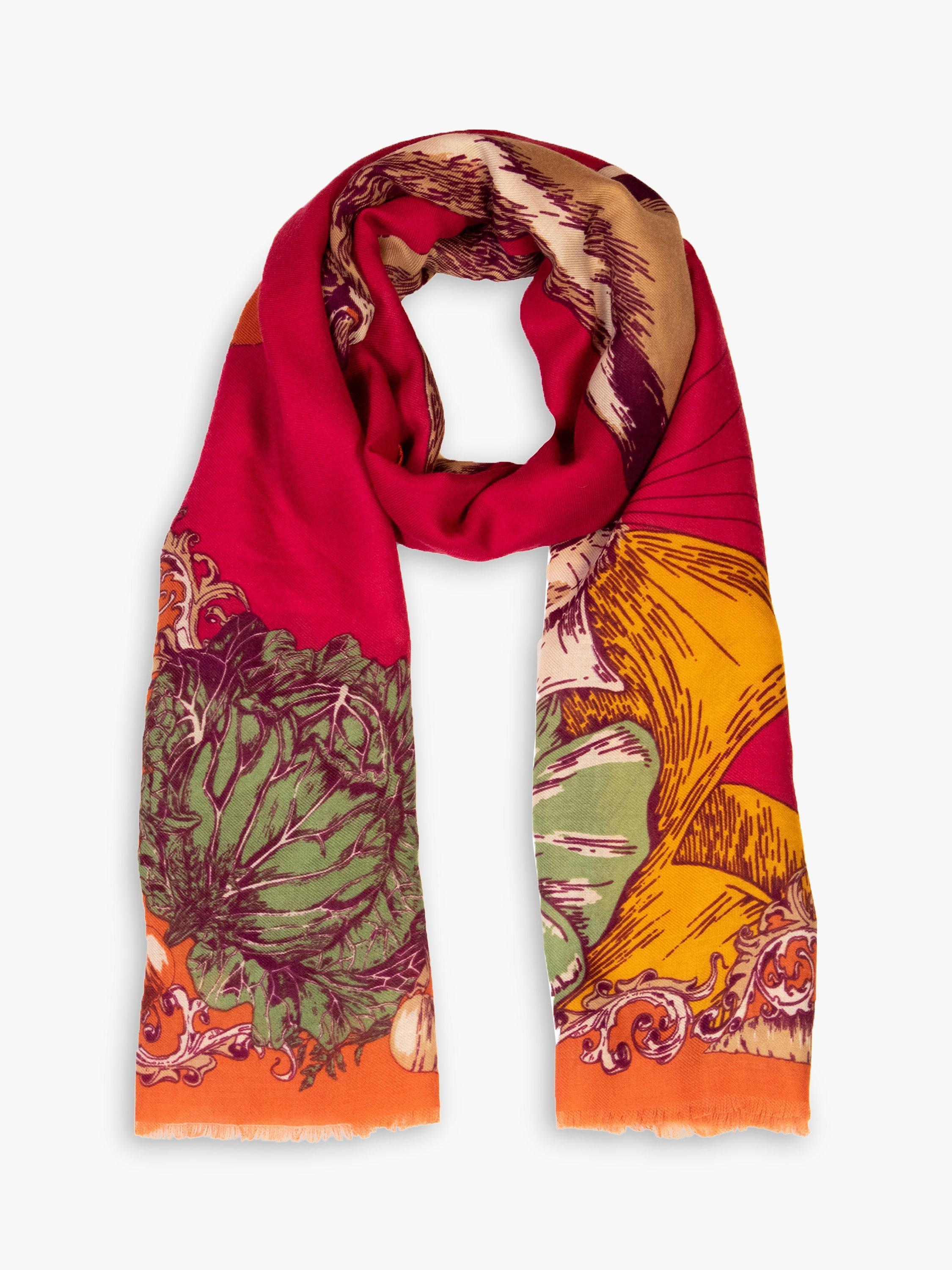 Powder Gentleman Hare Print Scarf, Damson Mix