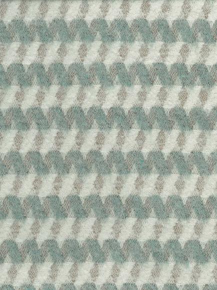 Osborne & Little Mouflon Twill Furnishing Fabric, Ivory/Aqua