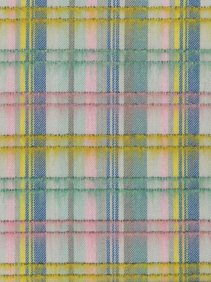 Osborne & Little Mouflon Check Furnishing Fabric, Lemon/Mint/Blossom