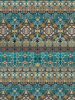 Osborne & Little Mansfield Furnishing Fabric, Black/Ginger