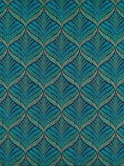 Osborne & Little Sotherton Furnishing Fabric, Navy/Turquoise