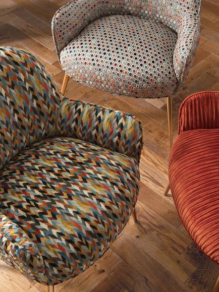 Osborne & Little Pelangi Velvet Furnishing Fabric - view 2, Velvet Terracotta