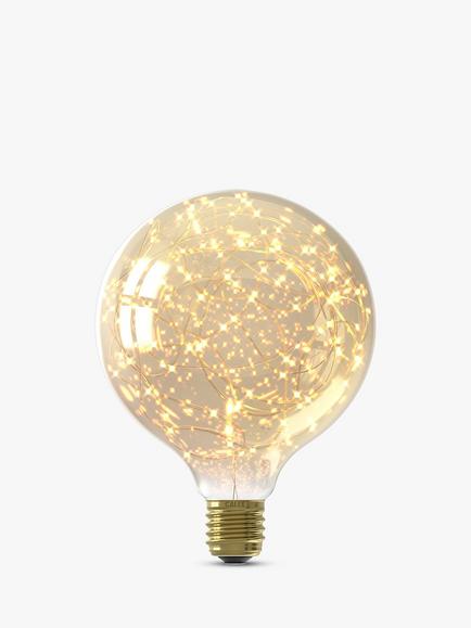 Calex Stars 1.5W E27 LED Non-Dimmable Tinted Globe Bulb, Gold, Gold