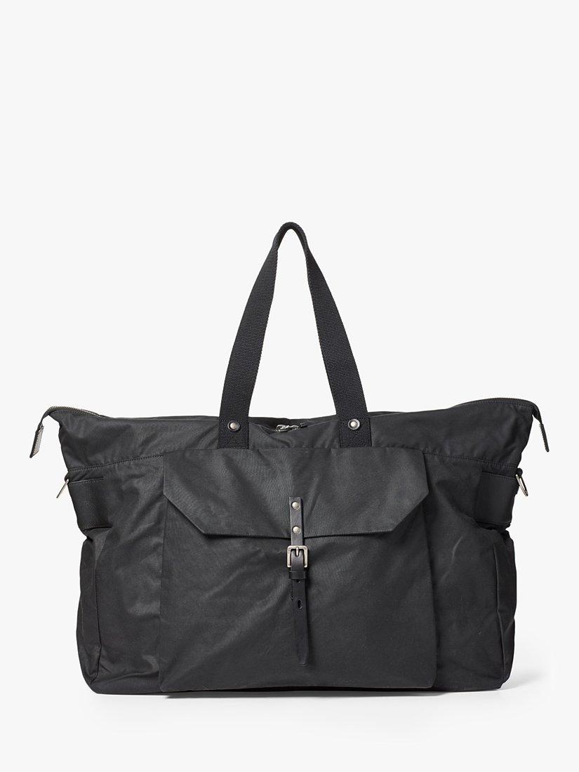 Ally Capellino Freddie Waxed Cotton Holdall, Black