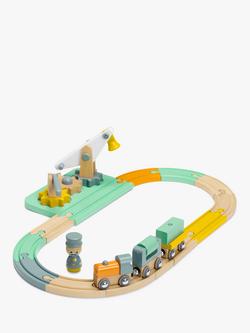 John Lewis My First Wooden Train Set, 17 Pieces, 