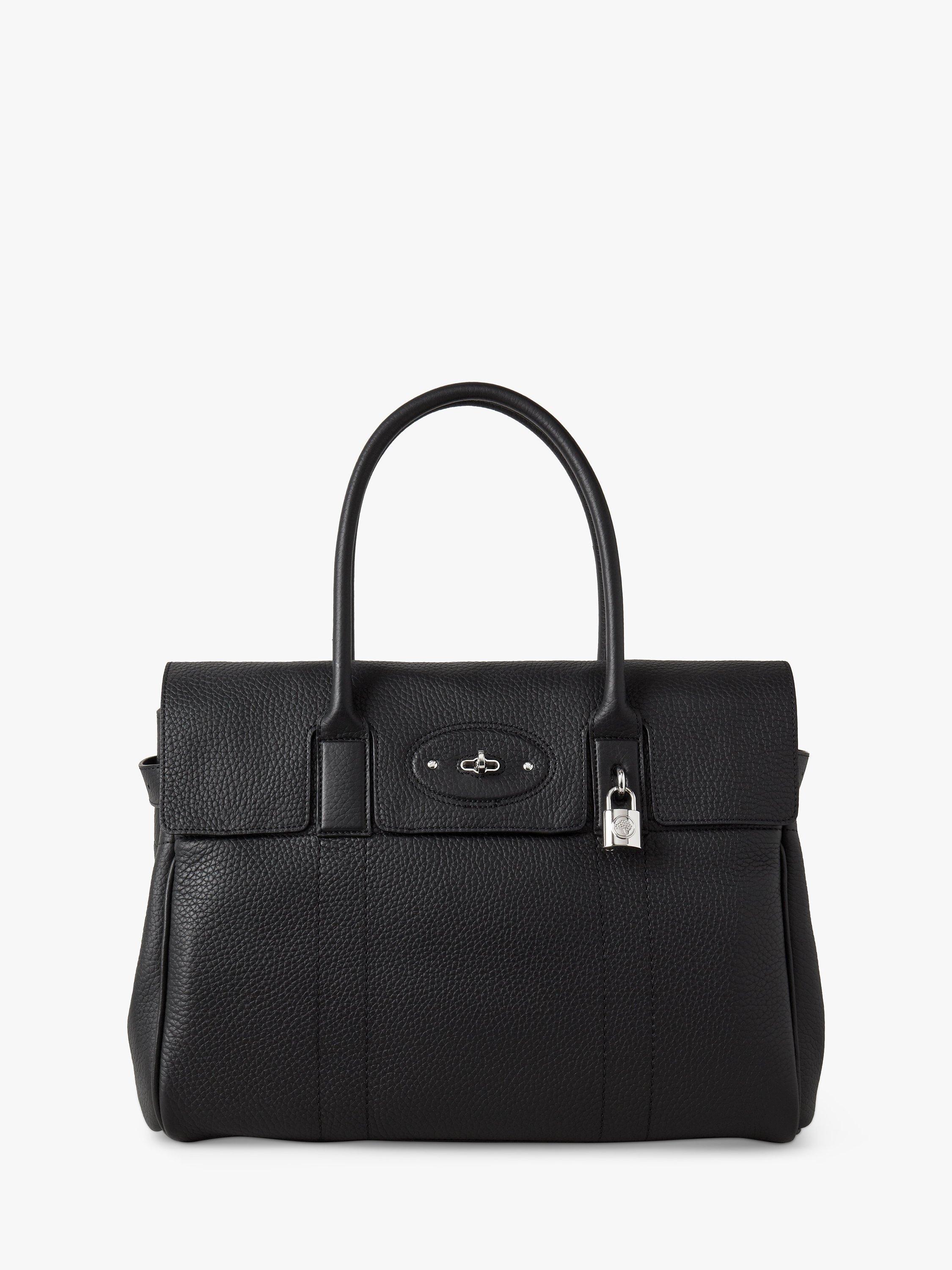Mulberry Bayswater Heavy Grain Leather Handbag, Black