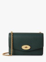 Mulberry Lily Heavy Grain Leather Chain Strap Shoulder Bag