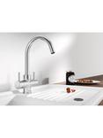 BLANCO Camia 2-Lever Monobloc Kitchen Mixer Tap, Chrome