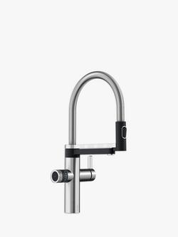 BLANCO Evol-S Pro 4-In-1 Instant Boiling Hot & Filtered Water Single Lever Pull-Out Kitchen Mixer Tap, Stainless Steel