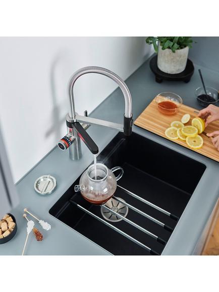 BLANCO Evol-S Pro 4-In-1 Instant Boiling Hot & Filtered Water Single Lever Pull-Out Kitchen Mixer Tap - view 2, Stainless Steel