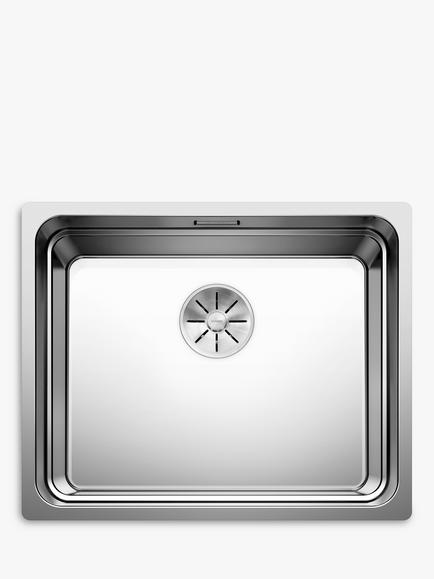 BLANCO Etagon Undermounted Single Bowl Kitchen Sink, Stainless Steel, Stainless Steel